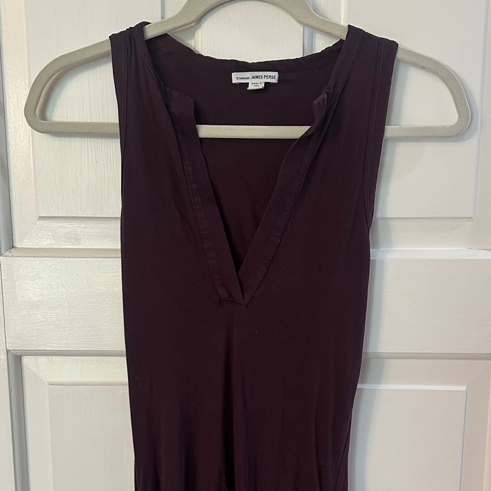 James Perse Deep Plum Midi Dress